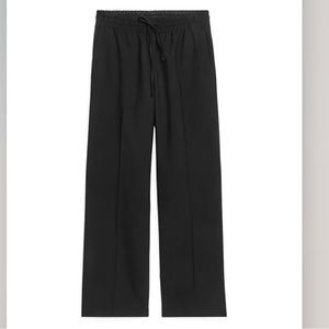 Arket wool hopsack trouser black